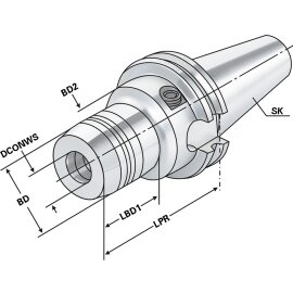 Hydro-Dehnspannfutter SK 40 DIN 69871 AD/B