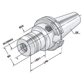 Hydro-Dehnspannfutter SK 50 DIN 69871 AD/B