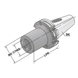 Zwischenhülse SK 30 DIN 69871 AD