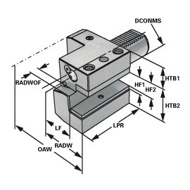 Axial-Werkzeughalter - Form C1 rechts C1 DIN 69880 - VDI