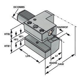 Axial-Werkzeughalter - Form C2 links C2 DIN 69880 - VDI