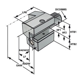 Axial-Werkzeughalter - Form C3 Überkopf rechts C3 DIN 69880 - VDI
