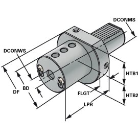 Bohrstangenhalter VDI 25 Form E2 DIN 69880 25
