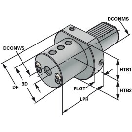 Bohrstangenhalter VDI 30 Form E2 DIN 69880