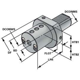 Bohrstangenhalter VDI 40 Form E2 DIN 69880