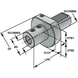Bohrerhalter für Wendeplattenbohrer VDI 25 E1 DIN 69880