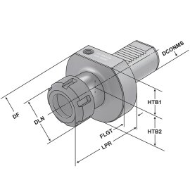 ER-Spannzangenfutter - Form E4 E4 - 30 ER 25 DIN 69880 - VDI
