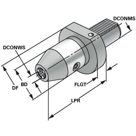 CNC-Bohrfutter mit zentrale Kühlmittelzuführung...