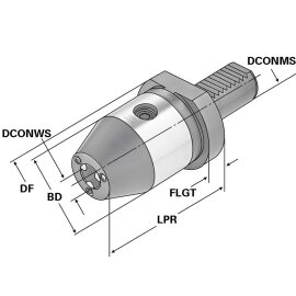 CNC-Bohrfutter mit Kugelspritzdüsen 40 DIN 69880 - VDI