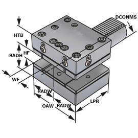Vierkant-Mehrfach-Aufnahme - Form D1DIN 69880 - VDI