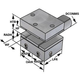 Vierkant-Mehrfach-Aufnahme - Form D2 Überkopf DIN...