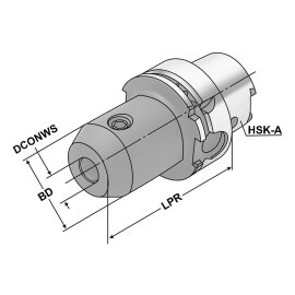 Fräseraufnahme Weldon HSK 32 DIN 69893 HSK-A