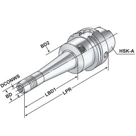 Hydro-Dehnspannfutter HSK 63 DIN 69893 HSK-A schlanke...