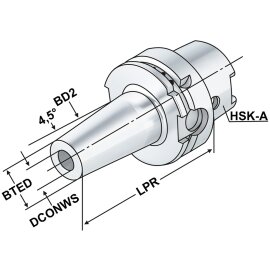 Schrumpffutter 4,5° HSK 40 - 20 - 100 DIN 69893 HSK-A