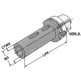 Zwischenhülse für Morsekegel HSK 100 DIN 69893...