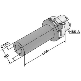 Zwischenhülse für Morsekegel HSK 100 DIN 69893...