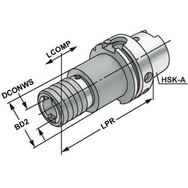 Gewindeschneid-Schnellwechselfutter HSK 63 DIN 69893 HSK-A