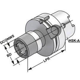 Gewindeschneid-Schnellwechselfutter HSK 63 DIN 69893 HSK-A