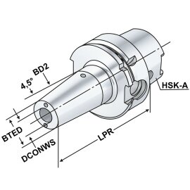 Schrumpffutter 4,5° mit Kühlkanälen HSK 63...