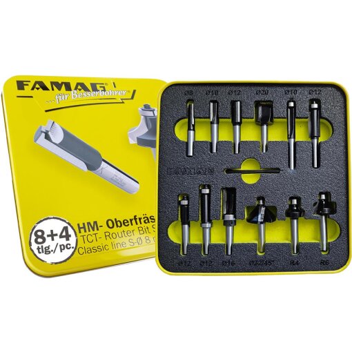 HM-Handoberfräser-Satz Classic-Line 8+4-teilig