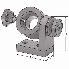 Universal-Montageblock HSK aus Stahl schwenkbar