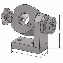Universal-Montageblock VDI aus Stahl schwenkbar