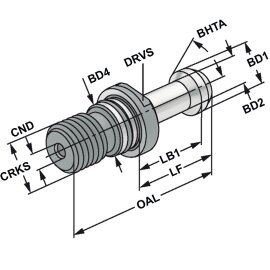 Anzugsbolzen ISO 7388-3 Form 60°