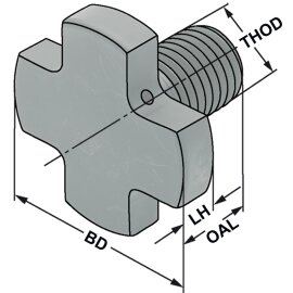 Fräseranzugsschrauben DIN 6367 durchbohrt