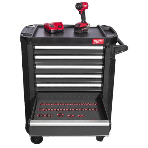 Werkstattwagen Premium Version mit Bestückung grau 246-teilig Milwaukee