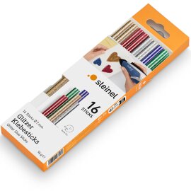 Klebesticks Ø 7 mm Glitzer 16 Stück (96 g)