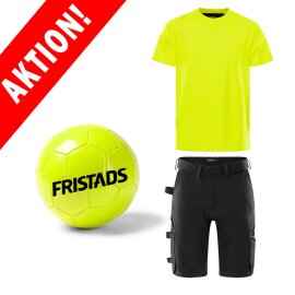 Funktions-T-Shirt 7555 gelb + Handwerker-Shorts +...