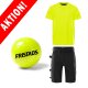 Funktions-T-Shirt 7555 gelb + Handwerker-Shorts + Fußball Fristads