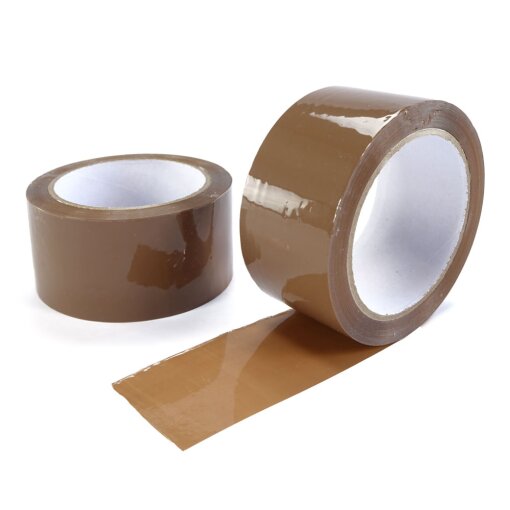 1 Rolle Klebeband - BOPP 50 mm x 66 m, leise abrollend Braun