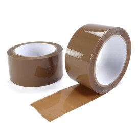 1 Rolle Klebeband - BOPP 50 mm x 66 m, leise abrollend Braun