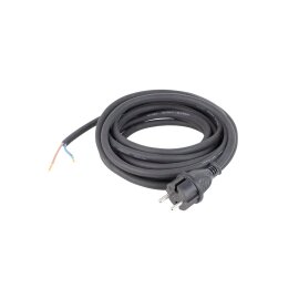 Gummi-Anschlussleitung - 5 m H05RN-F 2x1,0 schwarz
