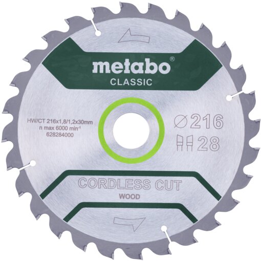 Kreissägeblatt ordless cut wood Metabo