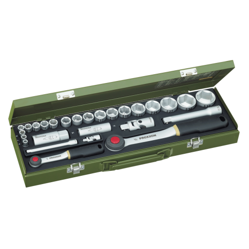 PKW-Steckschlüsselsatz 1/4"&1/2"  27 tlg - 23 020