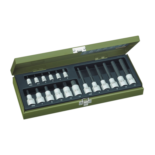 Inbussteckschlüsselsatz   1/2" & 1/4"  18 tlg. - 23 100  PROXXON